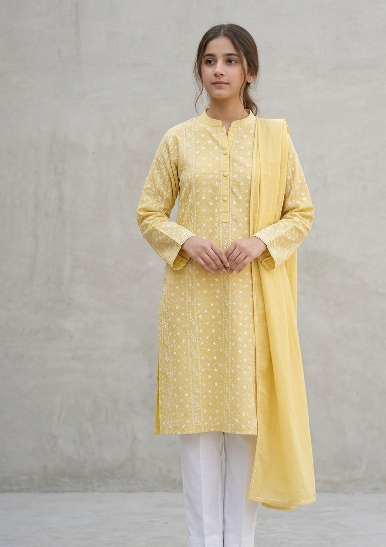 lemonade-chikankari-pure-lawn-kurta