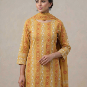 Block Print with Chikankari Unstiched | 2 PC Premium Lawn Collection