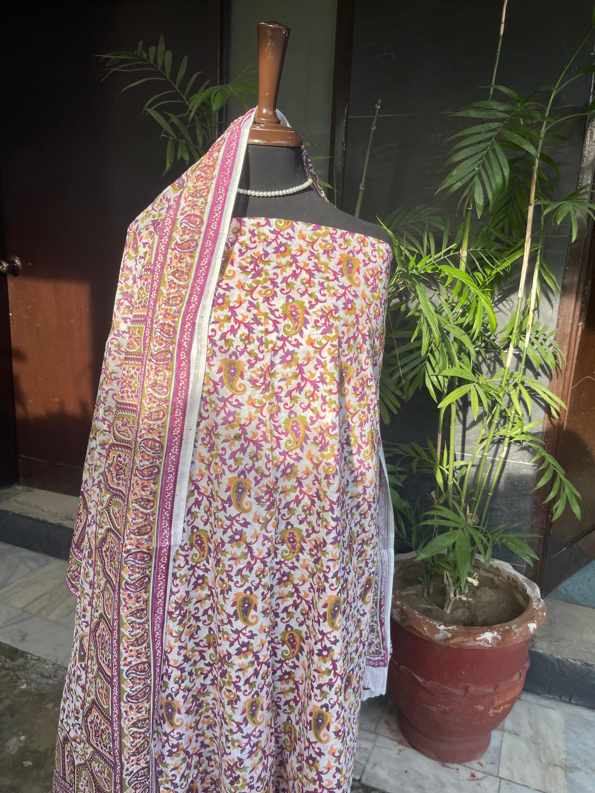 handmade-multi-block-printed-pure-lawn-2-piece-unstitched-suit-with-brochia-dupatta-floral-paisley-hand-block-print-summer-collection