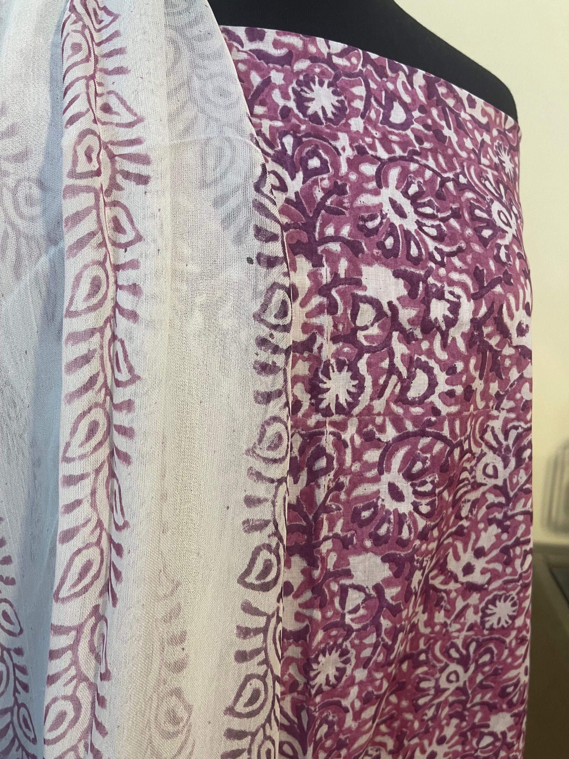 Mulberry Purple Chikankari Inspired Pure Lawn Shirt & Dupatta | Unstitched 2 Piece by Kaar-e-Nakh - Image 4