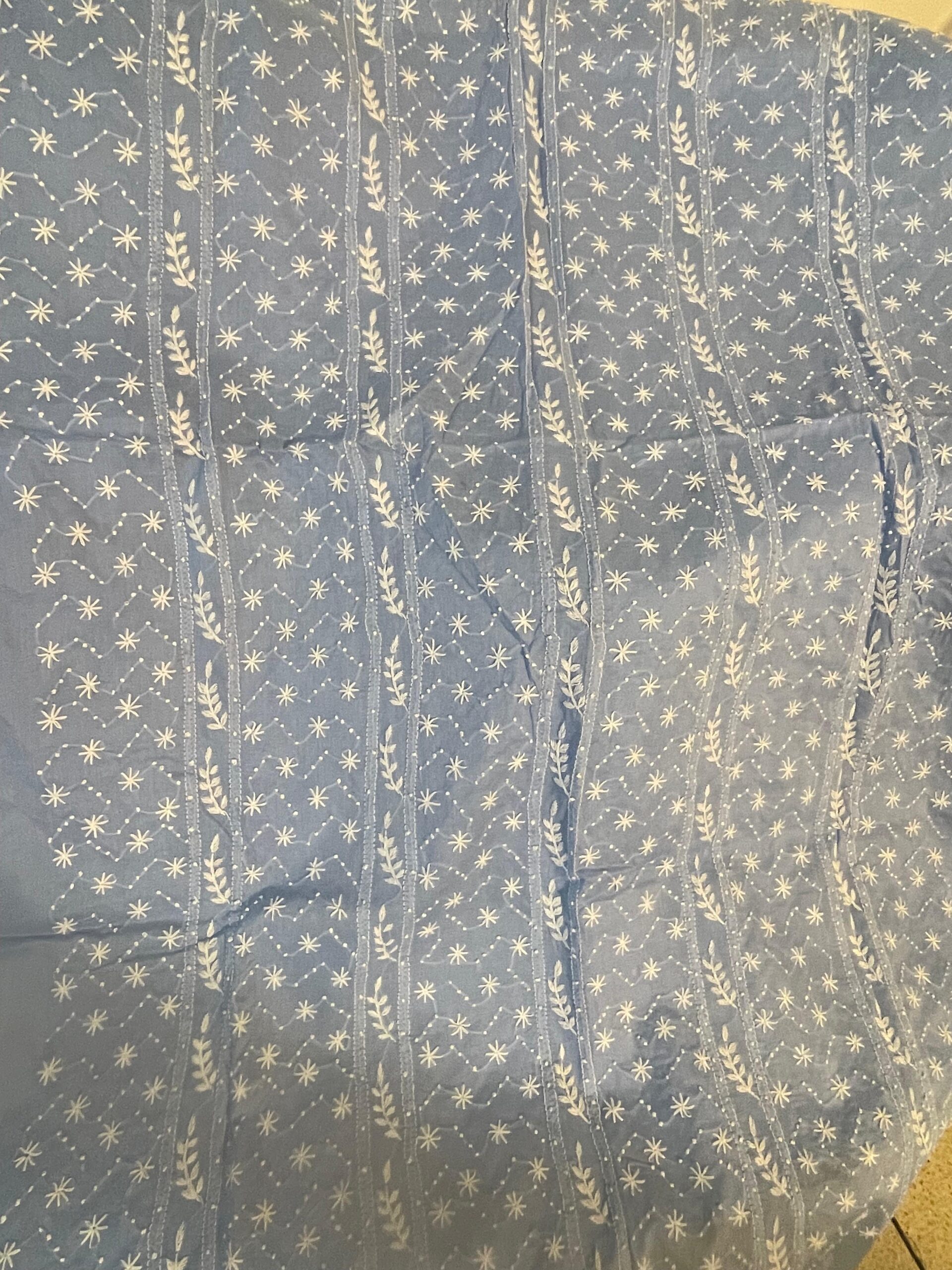 Handmade Lavender Blue Chikankari Lawn Kurta for Women | Premium Embroidered Summer Lawn Shirt - Image 2