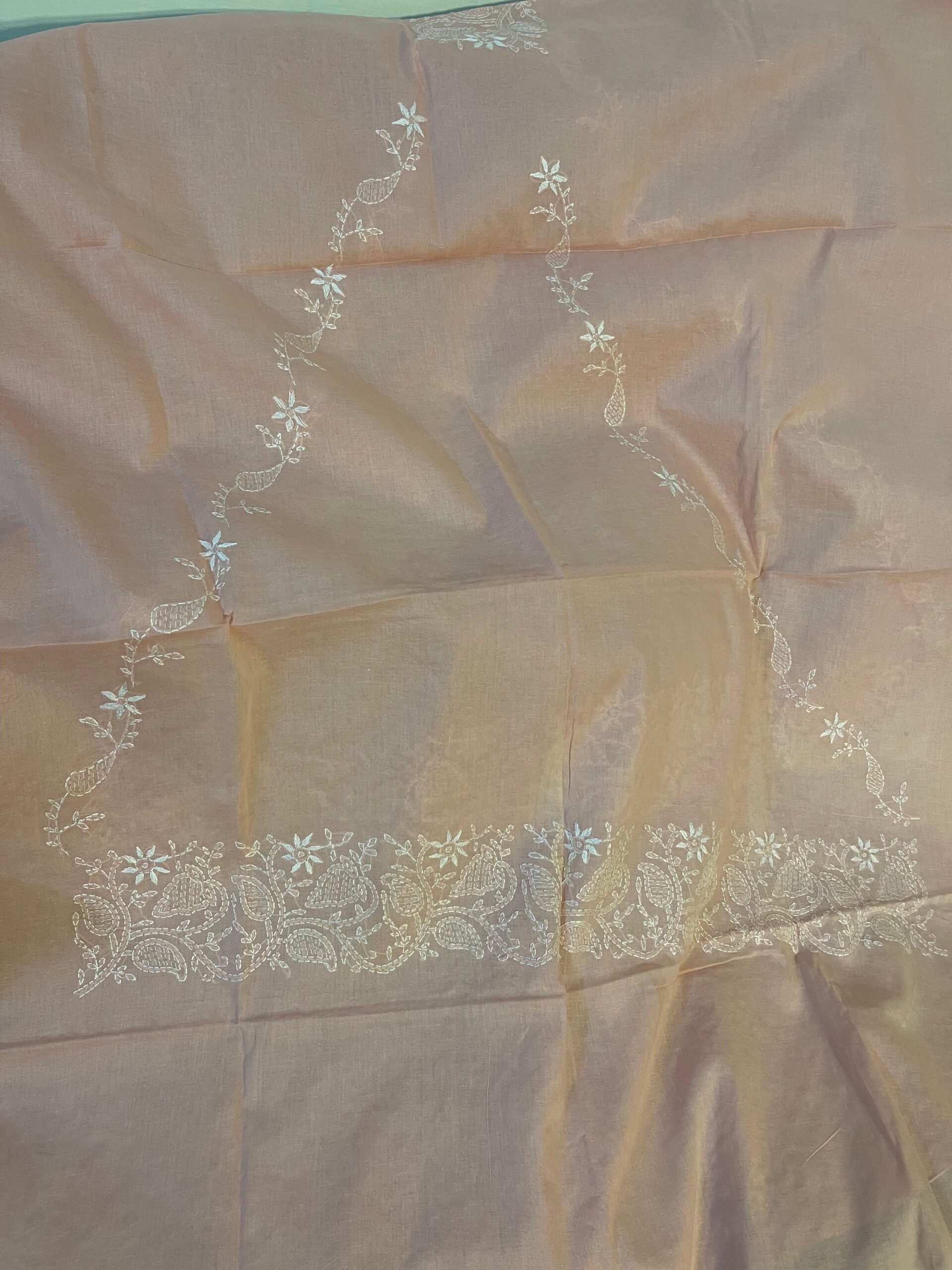 Blush Beige Chikankari Embroidered Lawn 2-Piece Unstitched Suit for Women | Premium Summer Collection - Image 3