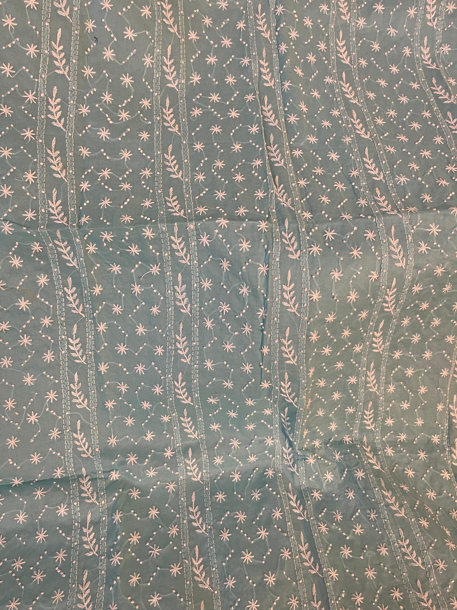 Light Blue Handmade Embroidered Lawn Kurta for Women | Premium Handcrafted Summer Lawn Shirt - Image 3