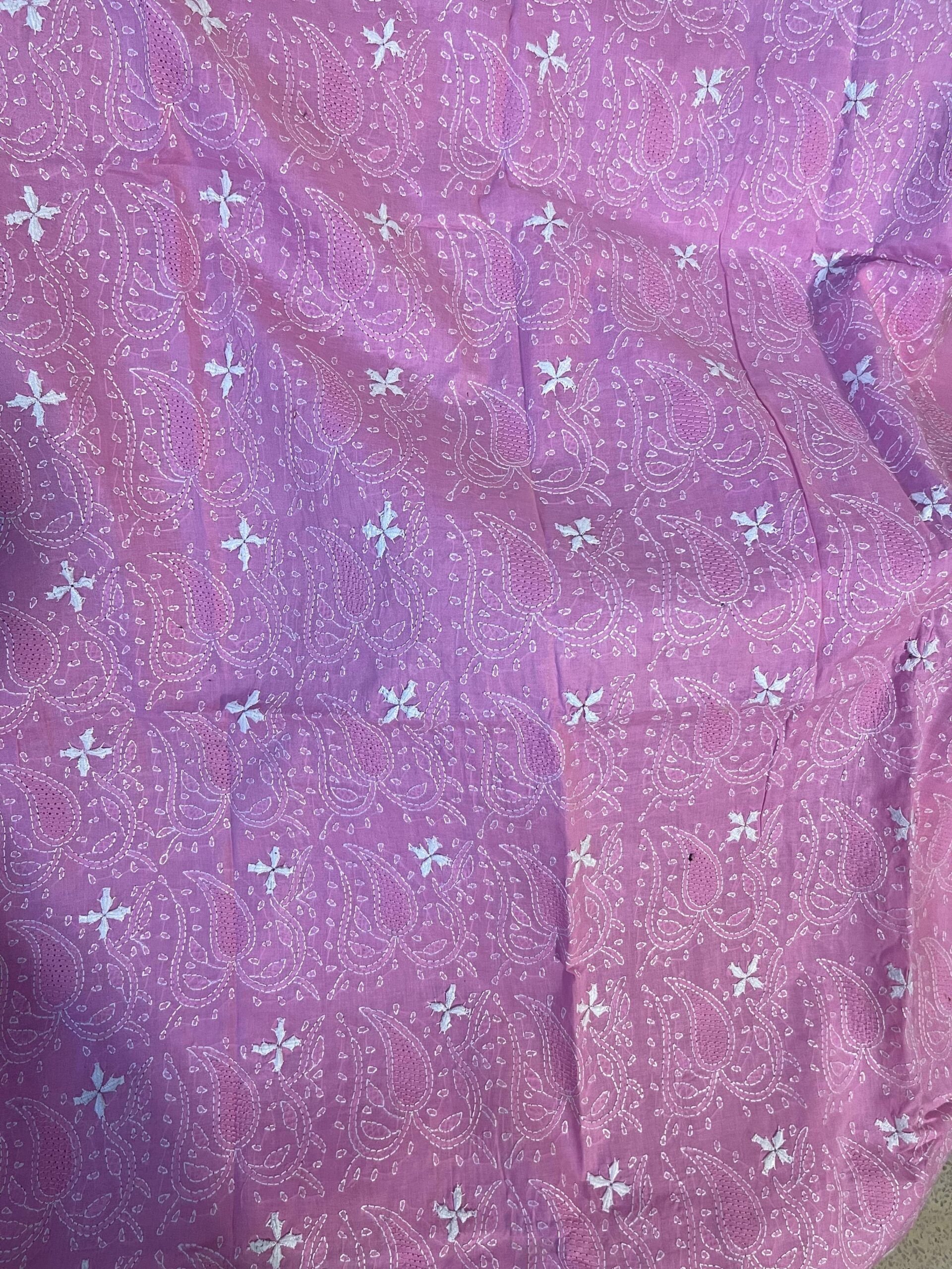 Blooming Pink Embroidered Lawn 2-Piece Unstitched Suit with Embroidered Dupatta | Premium Summer Collection - Image 3