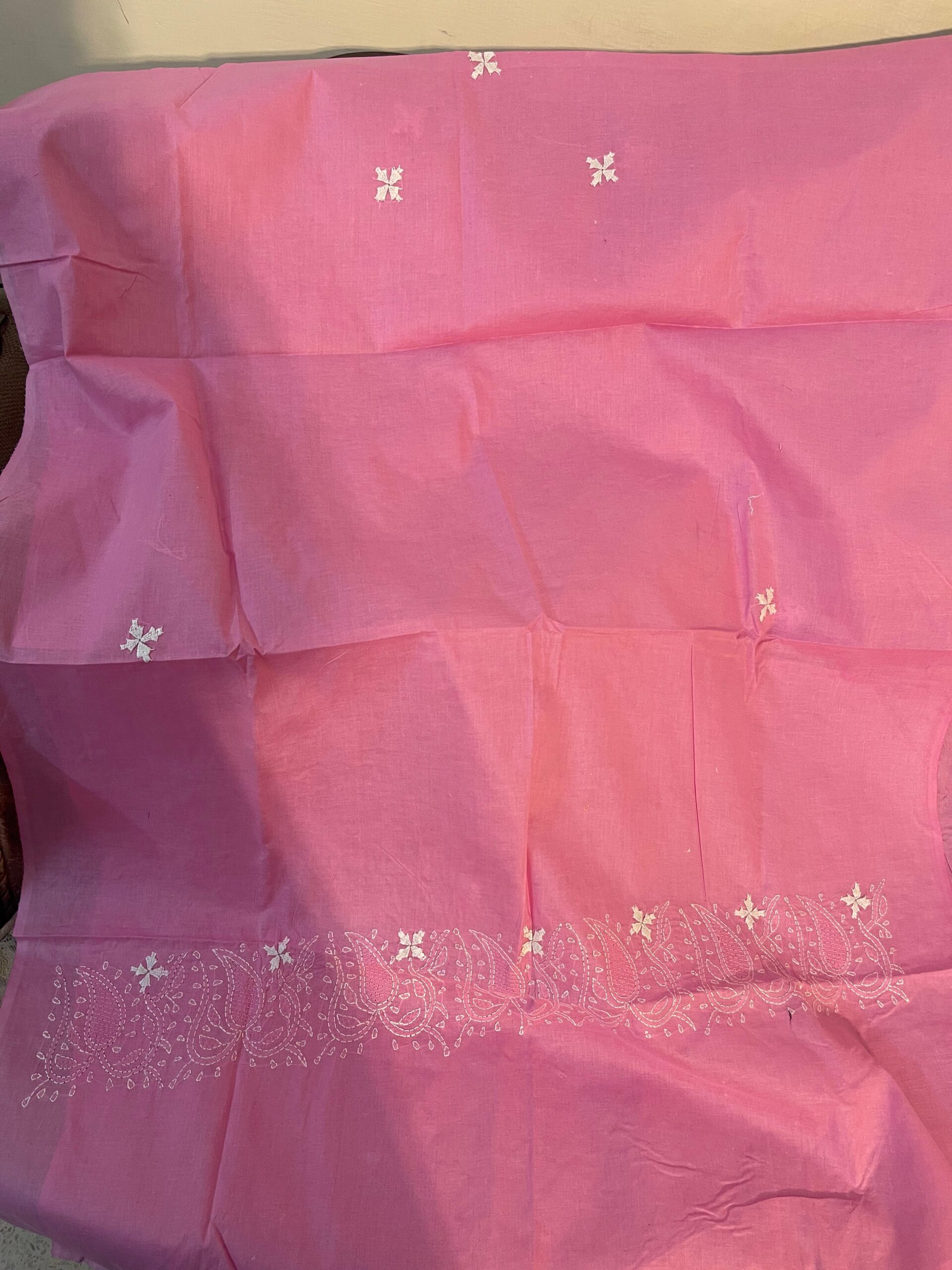 Blooming Pink Embroidered Lawn 2-Piece Unstitched Suit with Embroidered Dupatta | Premium Summer Collection - Image 4