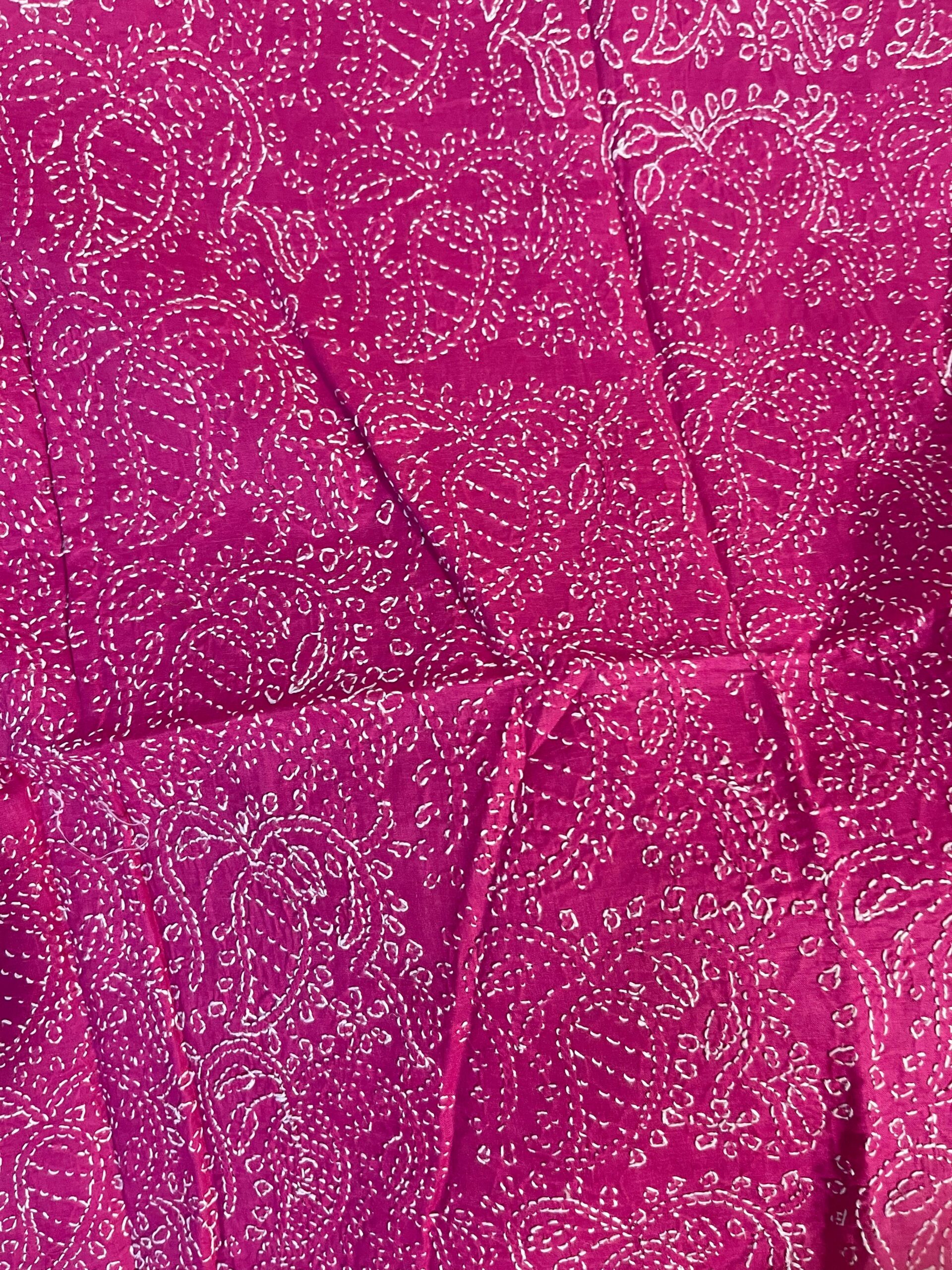 Shocking Pink Handmade Chikankari Lawn Kurta for Women | Premium Embroidered Summer Lawn Shirt - Image 3