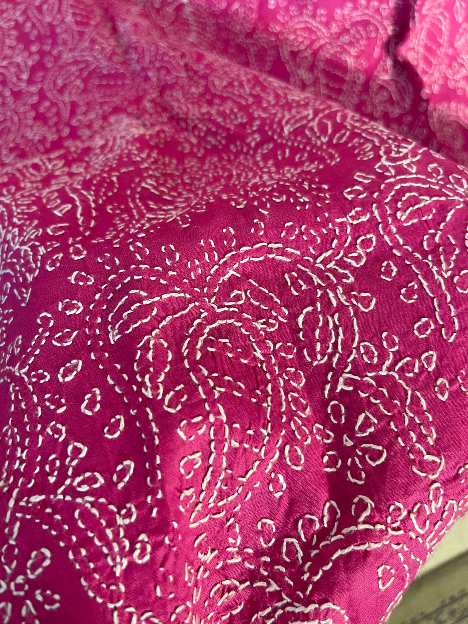 Shocking Pink Handmade Chikankari Lawn Kurta for Women | Premium Embroidered Summer Lawn Shirt - Image 4