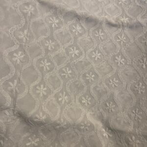 White Handmade Chikankari Lawn Trouser for Women | Premium Geometric Embroidered Lawn Trouser