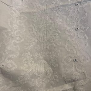 White Handmade Sheeshakari Chikankari Lawn Trouser for Women | Premium Mirror Work Embroidered Trouser