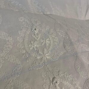 White Sheeshakari Chikankari Lawn Trouser for Women | Premium Handmade Embroidered Lawn Trouser with Mirror Work
