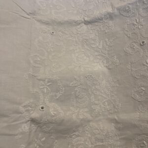 White Handmade Sheeshakari Lawn Trouser for Women | Premium Chikankari Mirror Work Embroidered Trouser