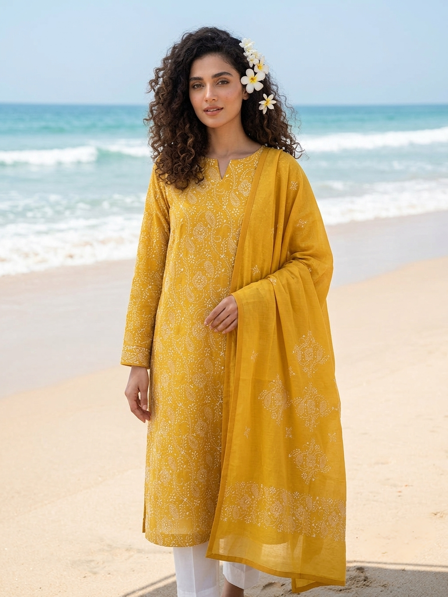 sunshine-yellow-embroidered-lawn-2-piece-unstitched-suit-with-embroidered-dupatta-premium-summer-collection