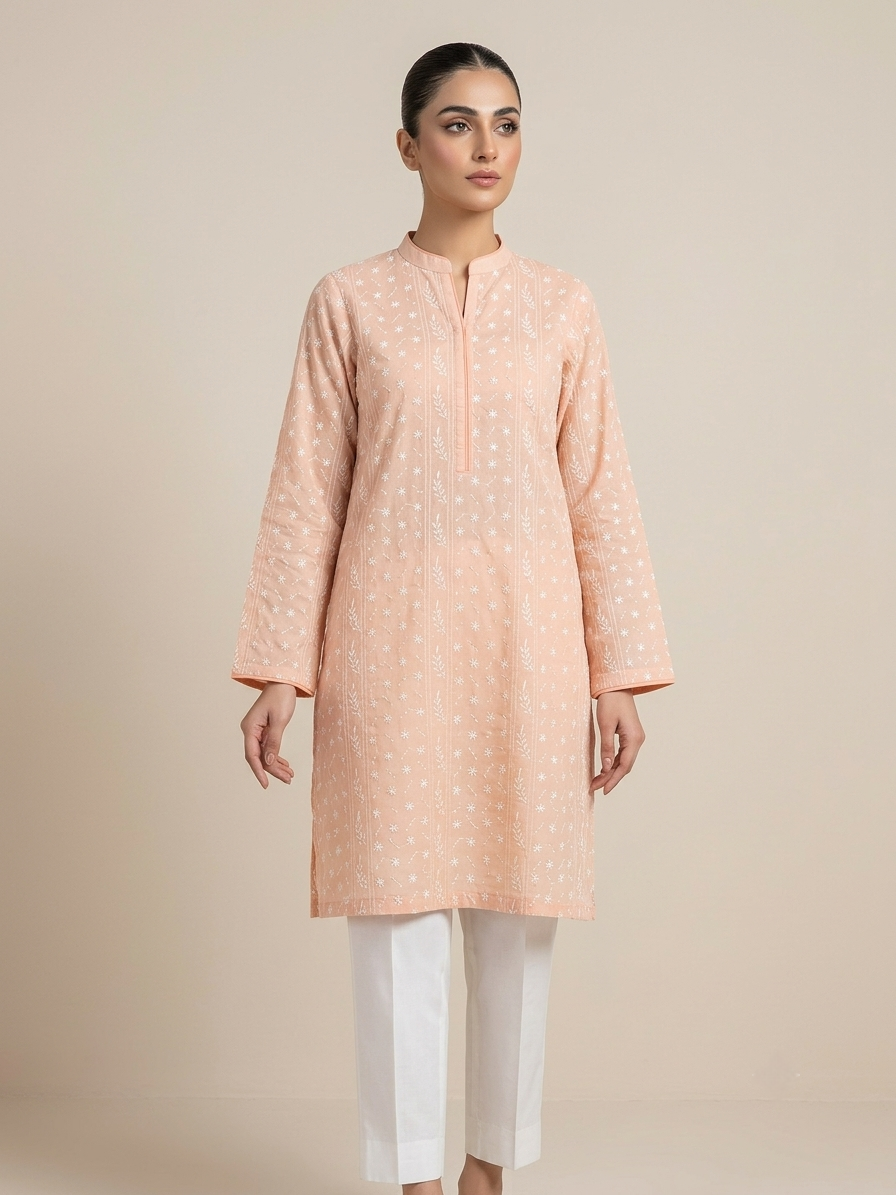 peachy-handmade-embroidered-lawn-kurta-for-women-premium-chikankari-style-summer-lawn-shirt