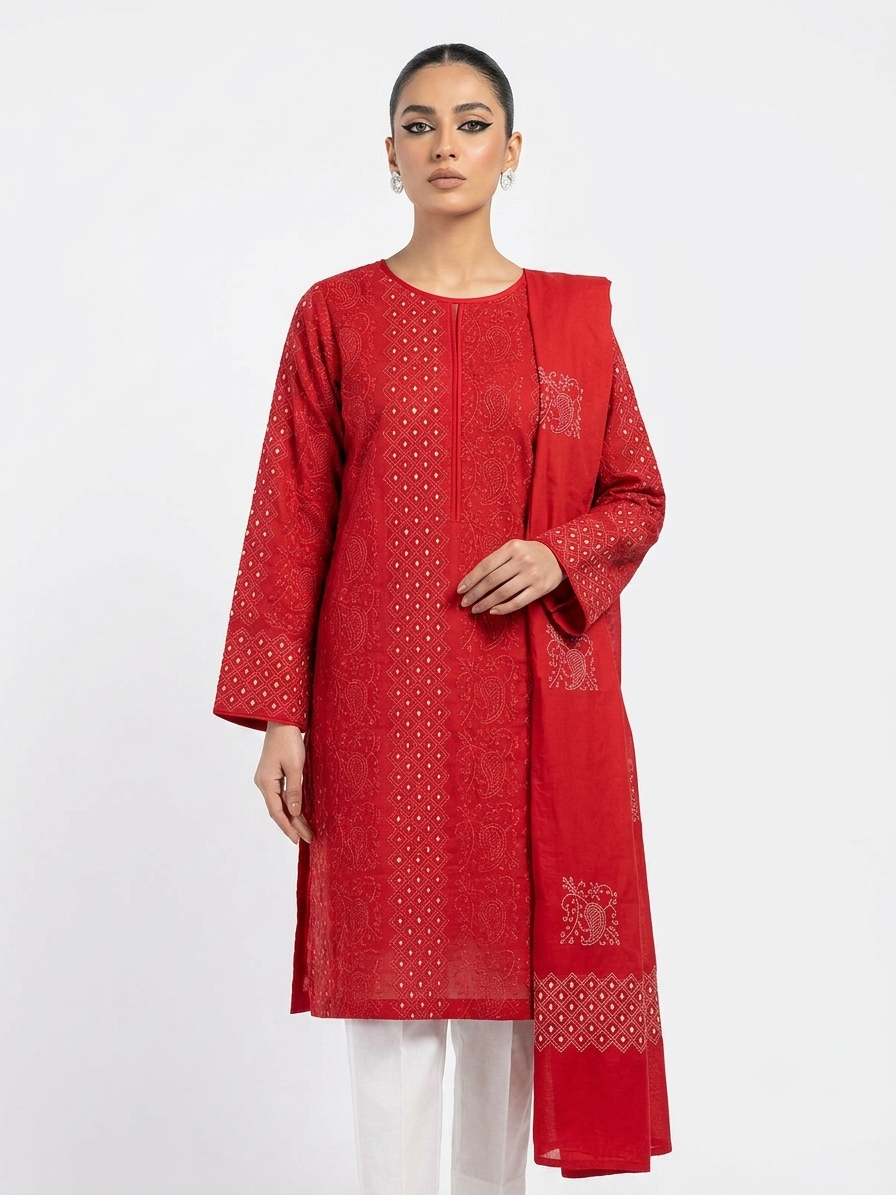 crimson-red-handmade-applique-unstitched-lawn-suit-for-women-premium-pure-lawn-shirt-with-embroidered-dupatta