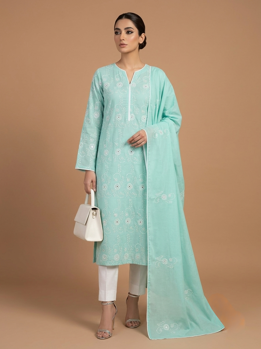 sky-blue-handmade-chikankari-lawn-suit-with-dupatta-2-piece-embroidered-pure-lawn-dress-for-women