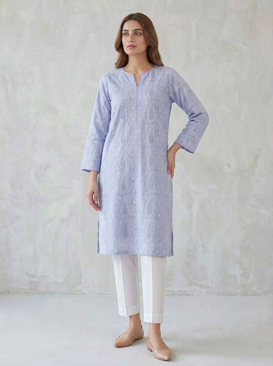 lavender-blue-handmade-embroidered-lawn-kurta-for-women-premium-chikankari-style-unstitched-summer-lawn-fabric
