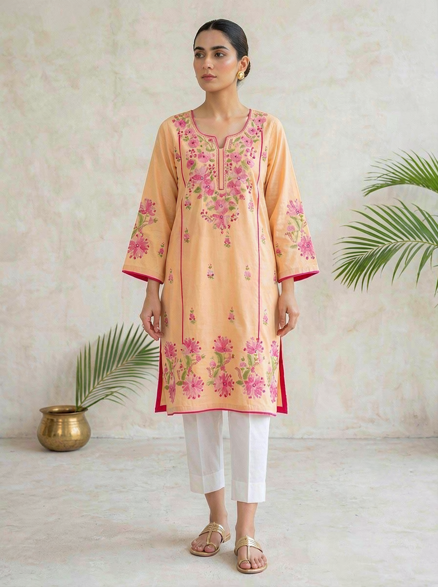soft-peach-handmade-kacha-tanka-embroidered-unstitched-lawn-shirt-premium-womens-summer-kurta-fabric