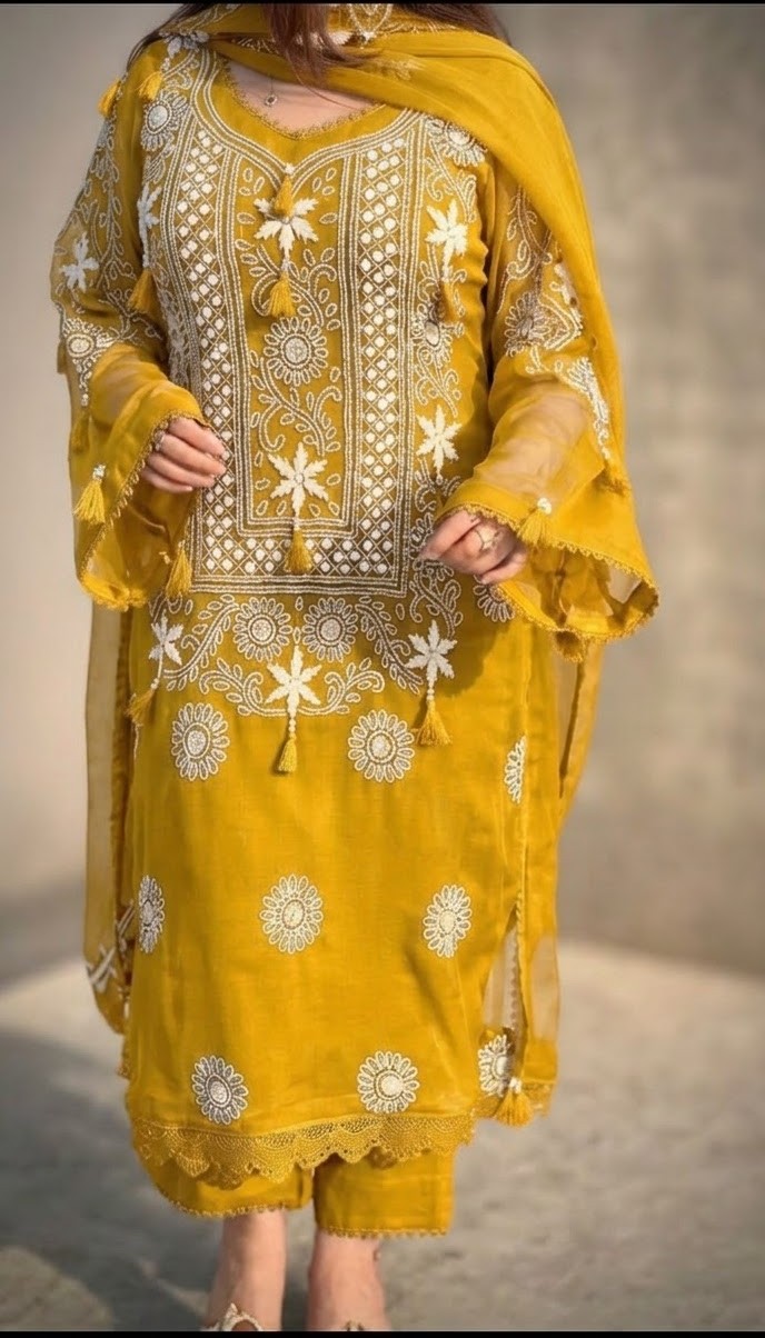 mustard-with-white-embroidery-floral-chiffon-unstitched-suit-mustard-chiffon-dupatta