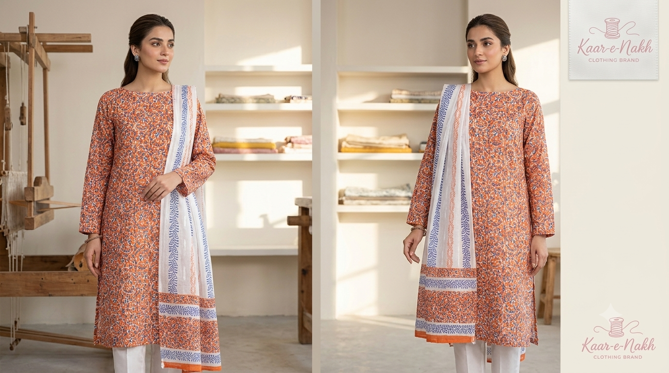 orange-blue-hand-block-printed-pure-lawn-unstitched-suit-broshia-dupatta