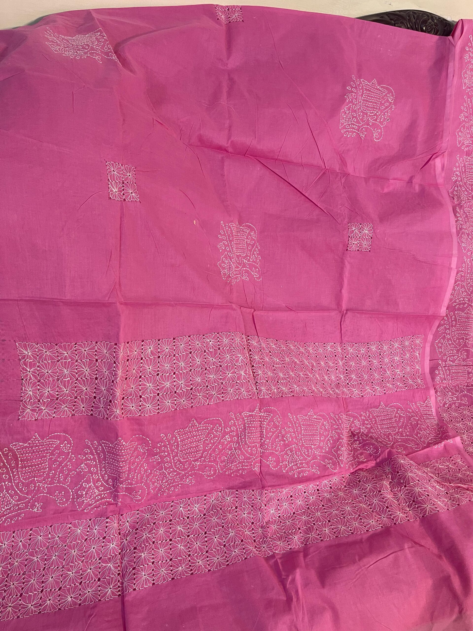 Light Pink with White Handmade Tarkashi & Chikankari Pure Lawn Unstitched Suit | Light Pink Pure Lawn Dupatta - Image 2