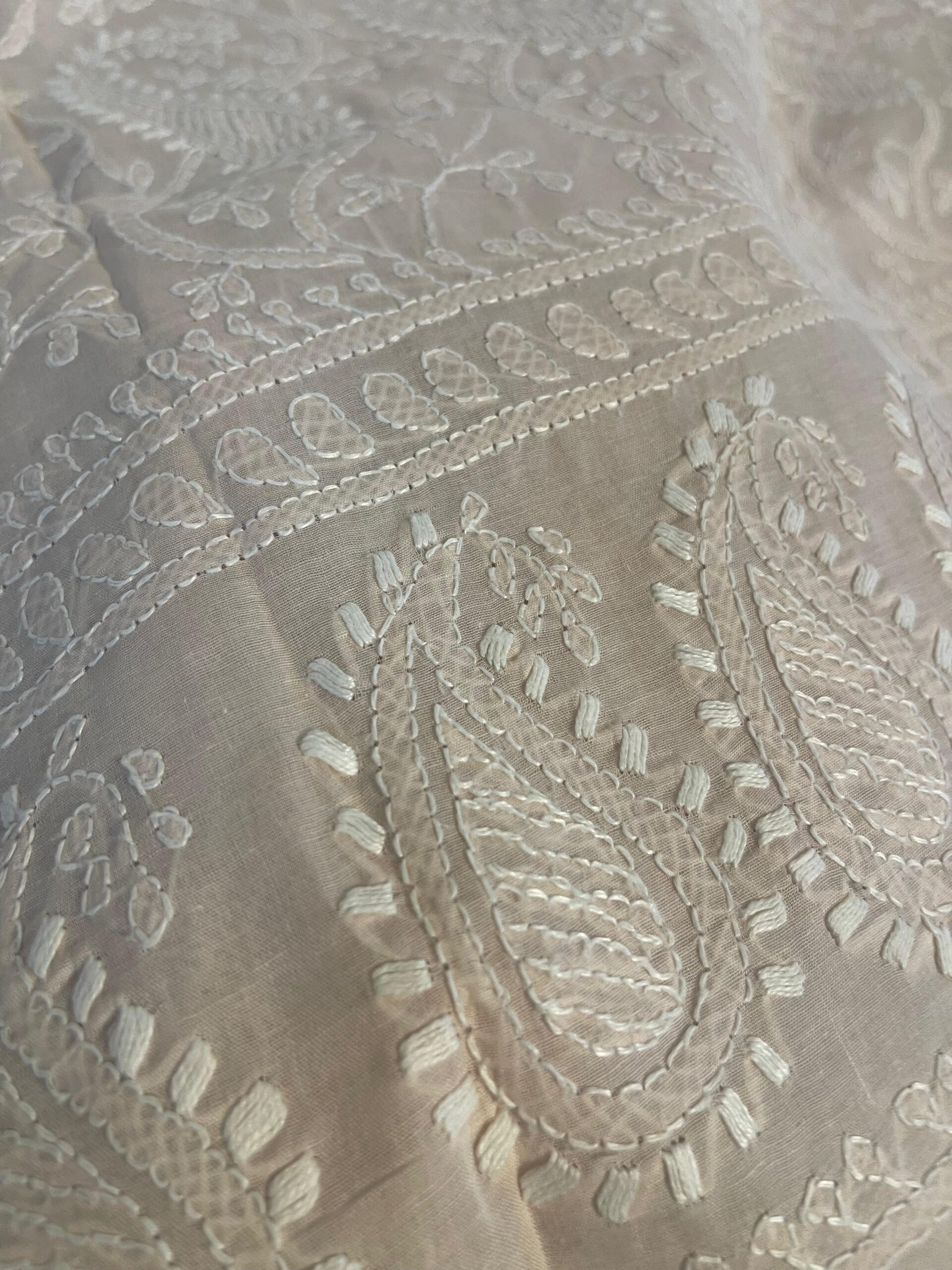 Elegant Powder Pink with White Embroidery Premium Lawn Unstitched Suit | Powder Pink Embroidered Dupatta - Image 2