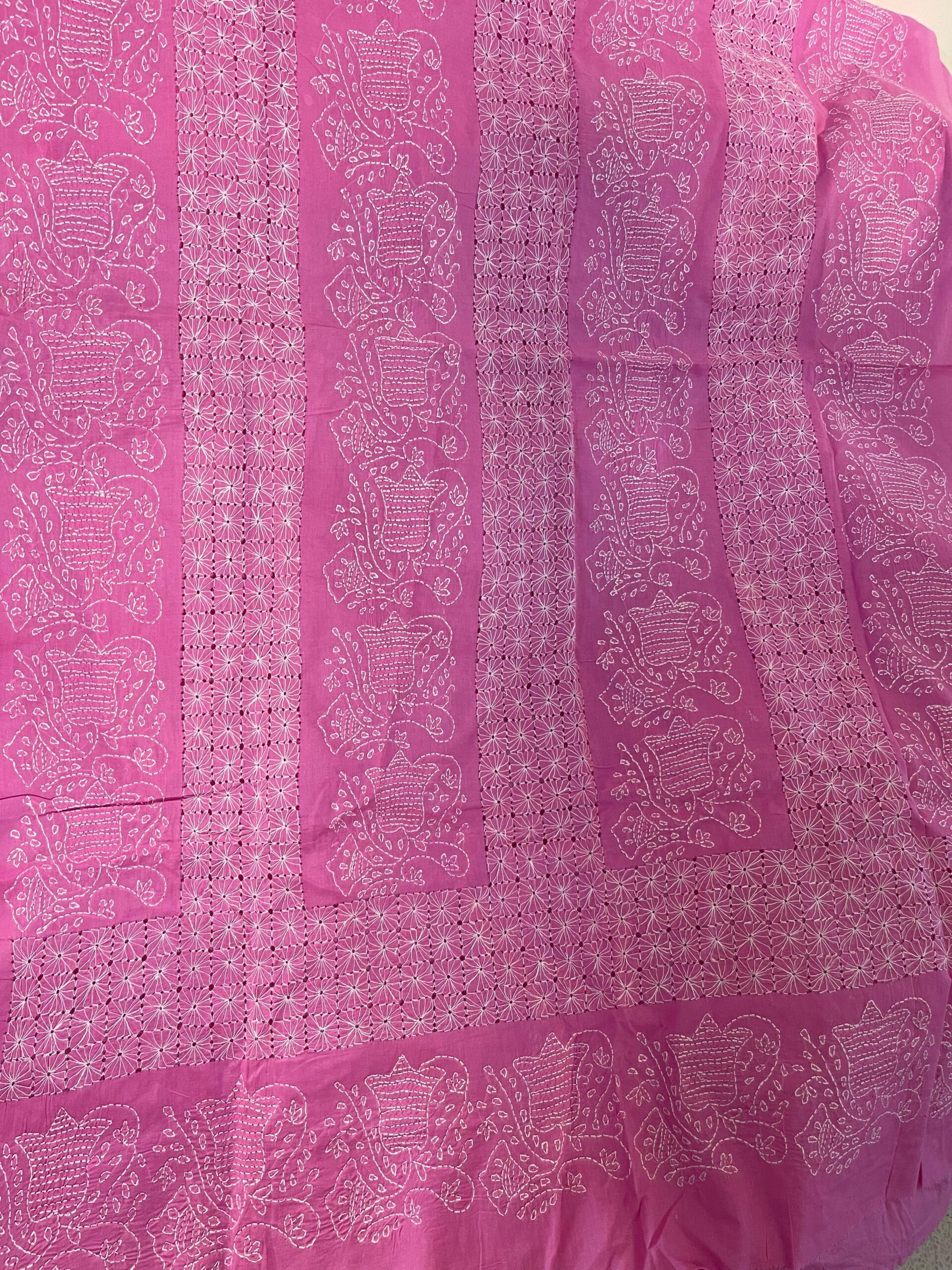 Light Pink with White Handmade Tarkashi & Chikankari Pure Lawn Unstitched Suit | Light Pink Pure Lawn Dupatta - Image 4