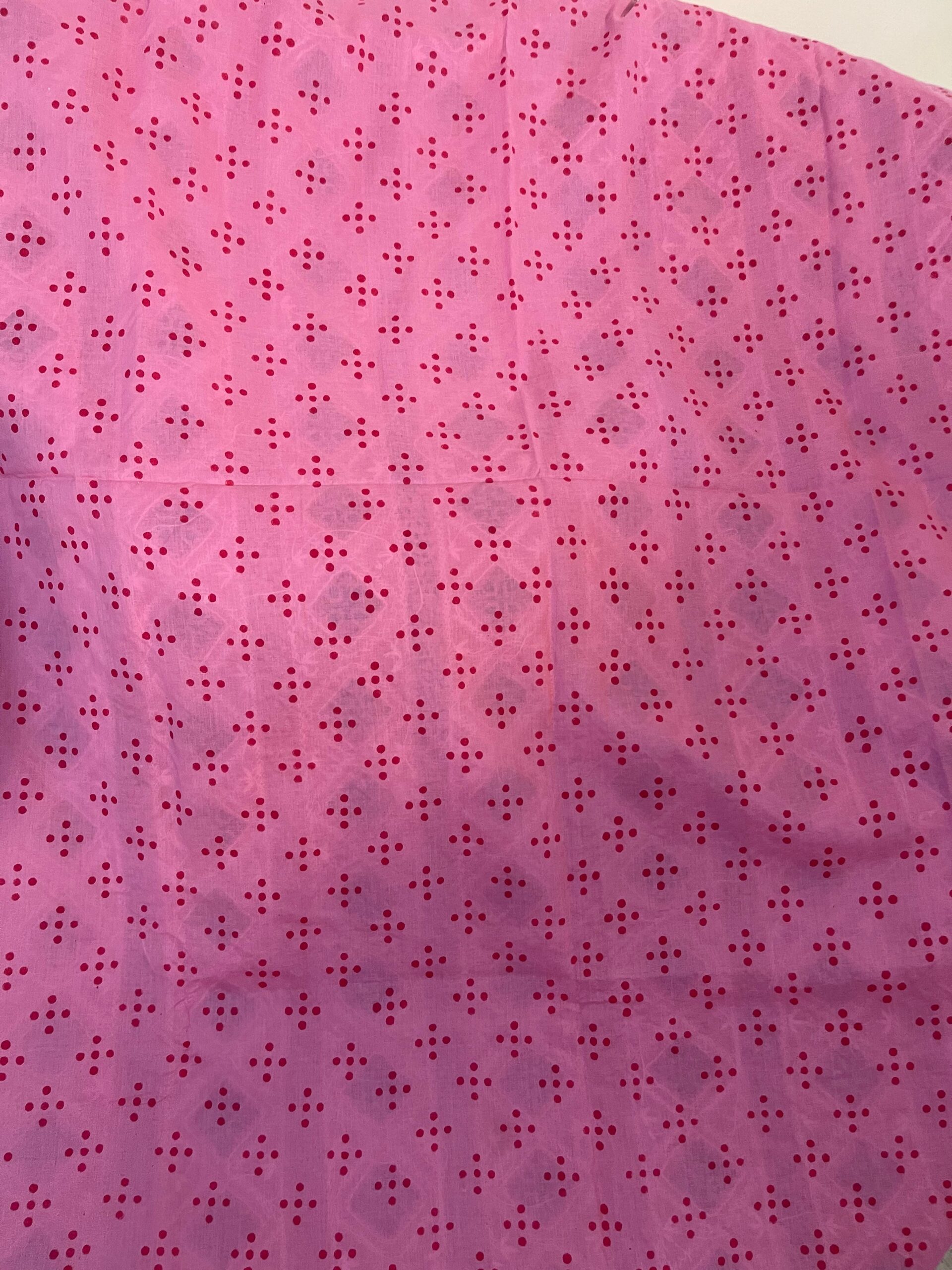 Rose Pink with Berry Purple & White Block Print Pure Lawn Unstitched Suit | Rose Pink Pure Lawn Dupatta - Image 3