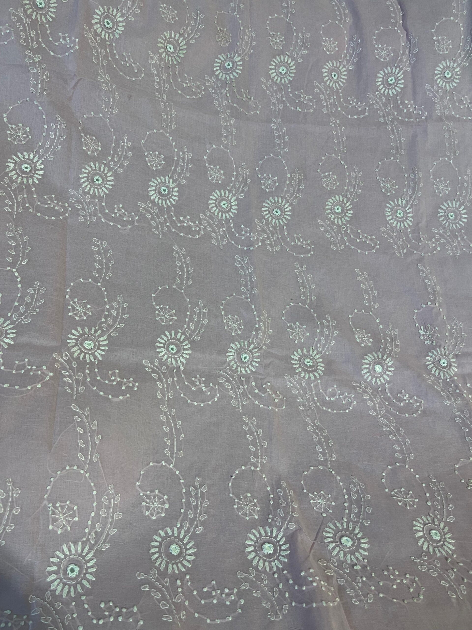Pink Mauve with White Handmade Embroidered Pure Lawn Unstitched Suit | Pink Mauve Pure Lawn Dupatta - Image 2