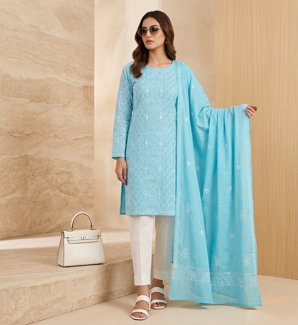 powder-blue-handmade-embroidered-pure-lawn-2-piece-unstitched-suit-with-elegant-embroidered-dupatta