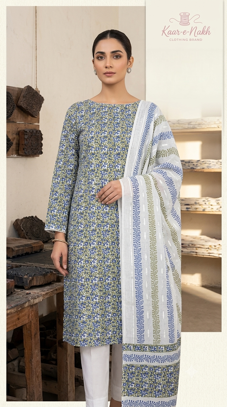 parsley-green-blue-hand-block-printed-lawn-suit-unstitched-pure-lawn-with-broshia-dupatta