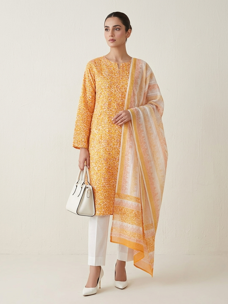 sunset-yellow-tangerine-orange-hand-block-printed-pure-lawn-suit-with-broshia-dupatta