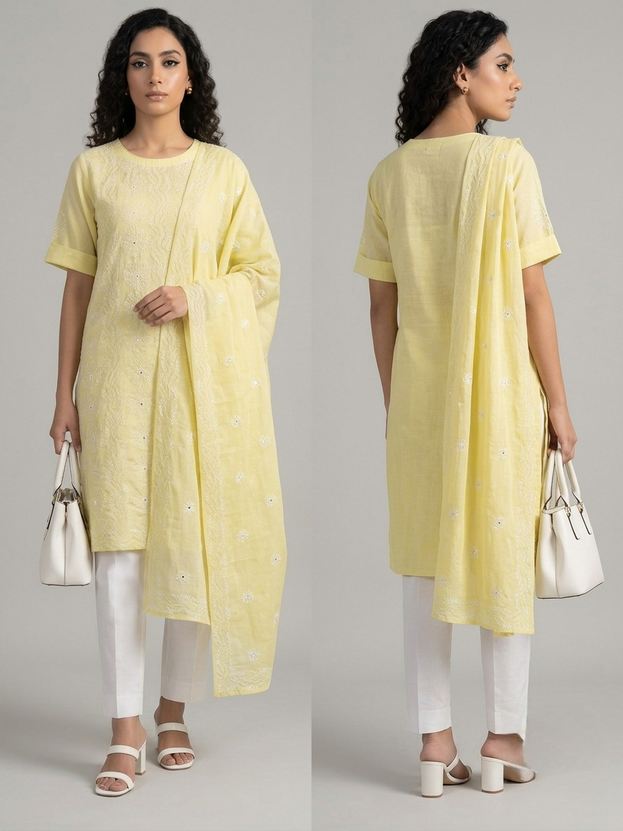 soft-butter-yellow-chikankari-shisha-2-piece-pure-lawn-suit-handmade-embroidered-unstitched-suit