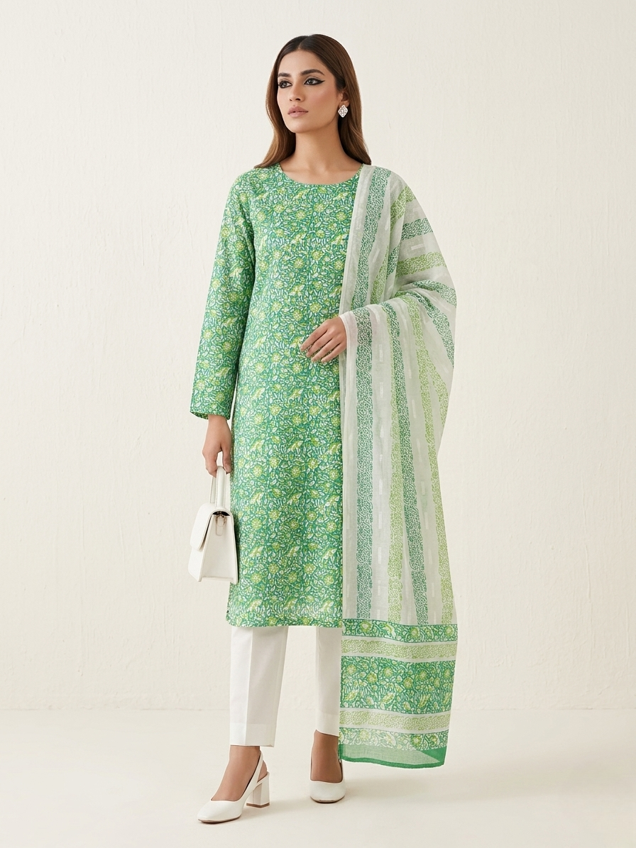 teal-green-with-lime-green-white-floral-block-print-lawn-unstitched-suit-white-lawn-dupatta