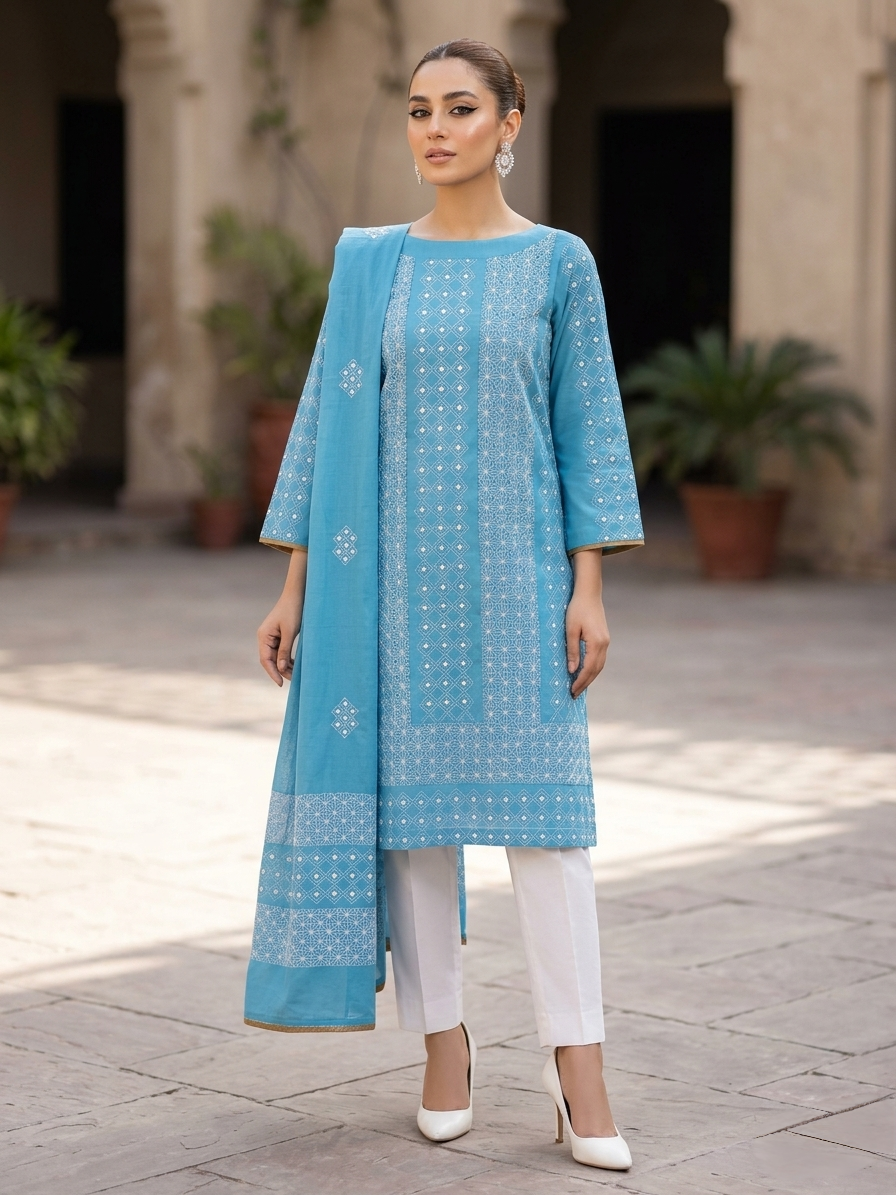 teal-blue-with-white-taarkashi-sheesha-kaari-pure-lawn-unstitched-suit-teal-blue-pure-lawn-dupatta