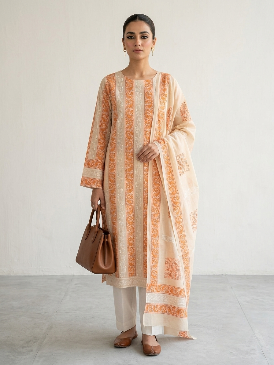 ivory-cream-with-peach-orange-handmade-block-print-chikankari-pure-lawn-unstitched-suit-ivory-cream-pure-lawn-dupatta