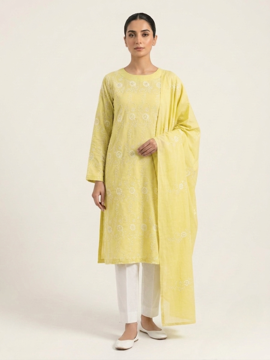 lemon-yellow-with-white-floral-embroidery-pure-lawn-unstitched-suit-lemon-yellow-pure-lawn-dupatta